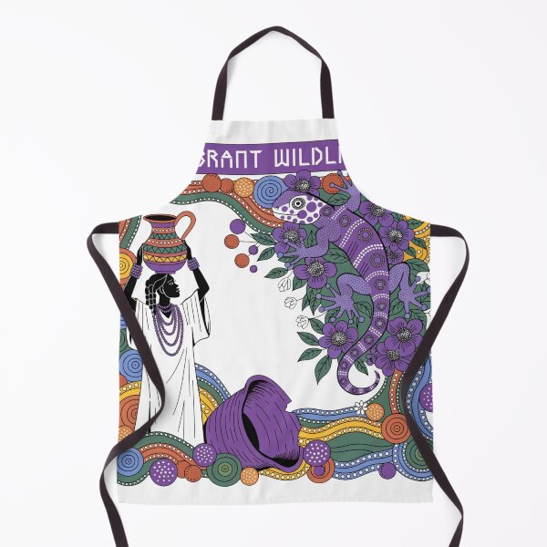 Item preview, Woman with a lizard in the style of aboriginal art designed and sold by Stellar Geometry.