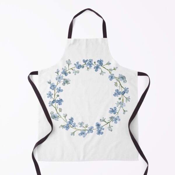 Item preview, Wreath of forget-me-not flowers watercolor designed and sold by uunaa.