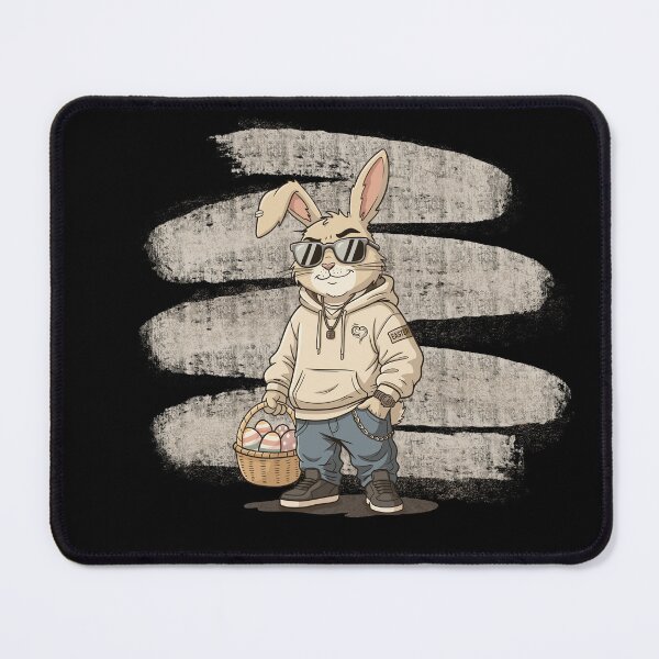 Item preview, Cool Easter Bunny with Sunglasses Holding Basket – Confident Funny Rabbit Design designed and sold by Xatutik.art.