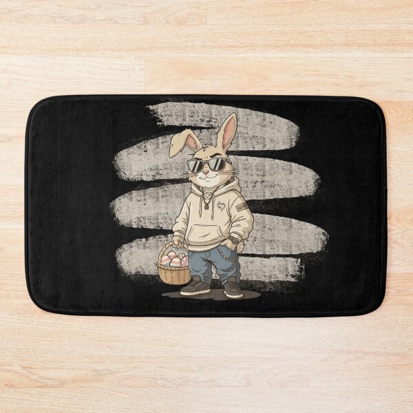Item preview, Cool Easter Bunny with Sunglasses Holding Basket – Confident Funny Rabbit Design designed and sold by Xatutik.art.