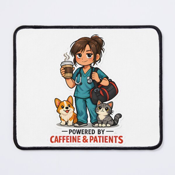 Item preview, Powered by Caffeine & Patients Vet & Vet Tech Shirt | Veterinary Life Design designed and sold by Bettybee00.