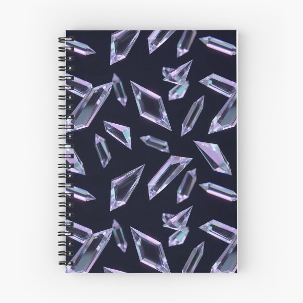Item preview, Ethereal Floating Crystals Iridescent Purple Crystalcore Art designed and sold by AURA - Curated Excellence.