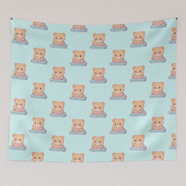 Item preview, Cute Teddy Bear Studying Cartoon-Kawaii Reading Book Animal Sticker  designed and sold by carestazafeli.