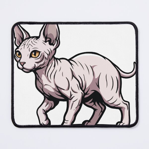 Item preview, Hairless Sphynx Cat Walking Portrait Design designed and sold by PixelStudioBe.