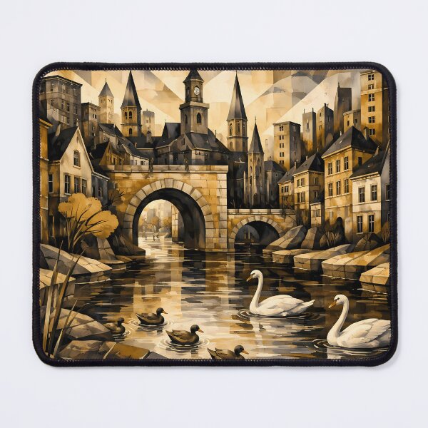 Item preview, Swan-Filled River Scene designed and sold by cuprum.