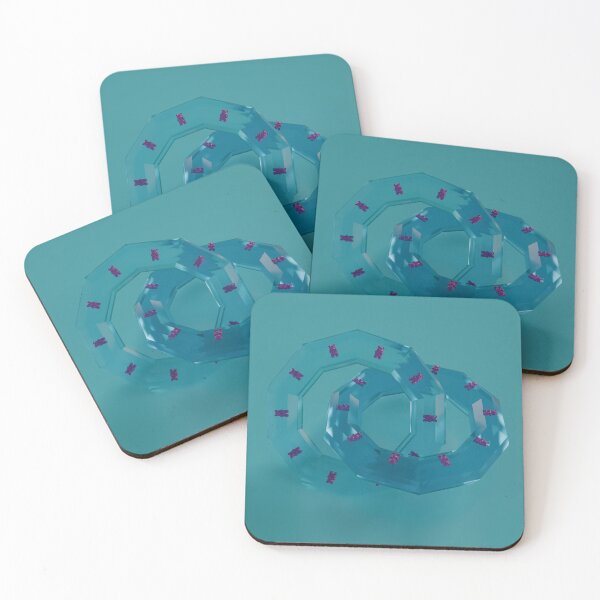 Item preview, Surreal Teal Glass Rings with Purple Gummy Bears designed and sold by CMYK-Glass.
