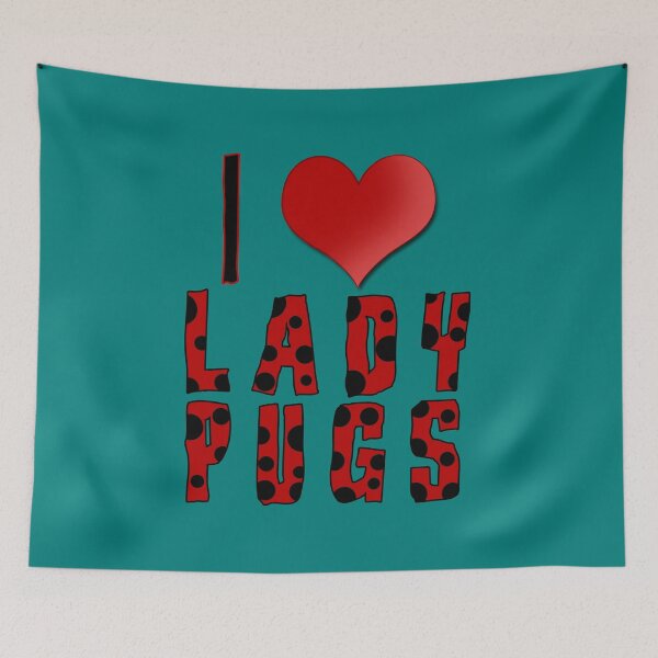 Item preview, I Heart Lady Pugs Funny Pun designed and sold by Fun Funky Designs.