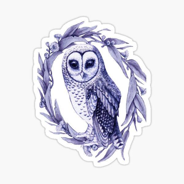 Item preview, Sooty Owl Indigo designed and sold by ThistleandFox.