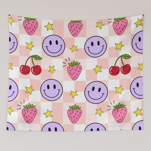 Item preview, Smile face fruits pattern designed and sold by FurryFantasy.