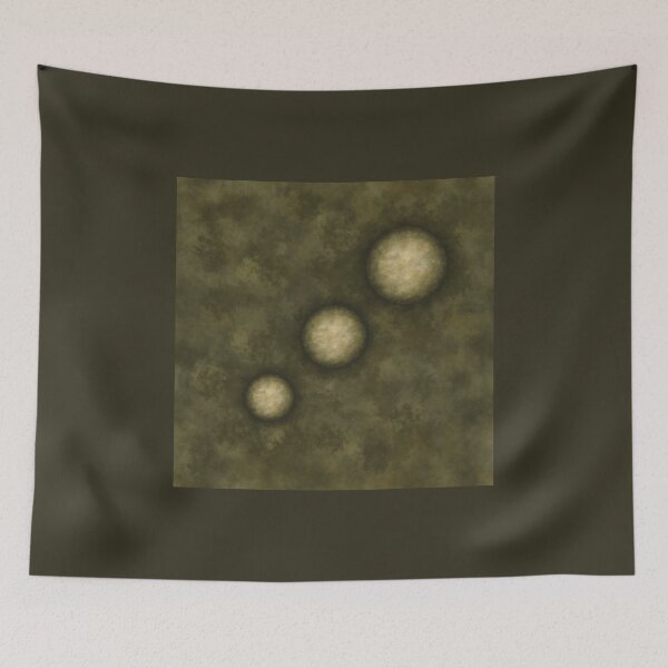 Item preview, Three sister planets on a cloudy background of brown color designed and sold by Cherevan.