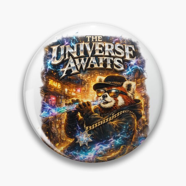 Item preview, THE UNIVERSE AWAITS - 90s Bootleg Rap Tee Red Panda Design designed and sold by sabily.