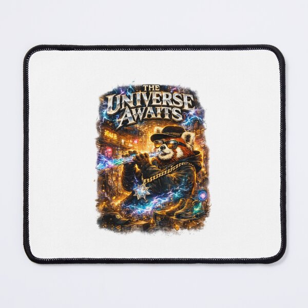Item preview, THE UNIVERSE AWAITS - 90s Bootleg Rap Tee Red Panda Design designed and sold by sabily.