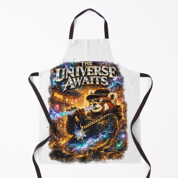 Item preview, THE UNIVERSE AWAITS - 90s Bootleg Rap Tee Red Panda Design designed and sold by sabily.