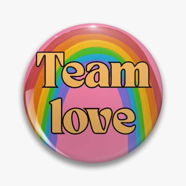 Item preview, 'Team love' phrase with rainbow design designed and sold by Shlem's shop.