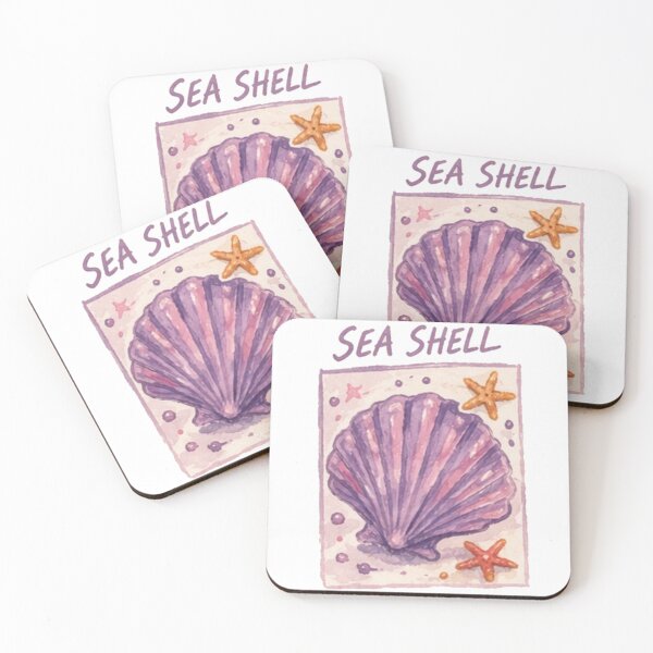 Item preview, Purple Sea Shell Design | Ocean Aesthetic | Minimal Coastal Typography designed and sold by Mialunaa.