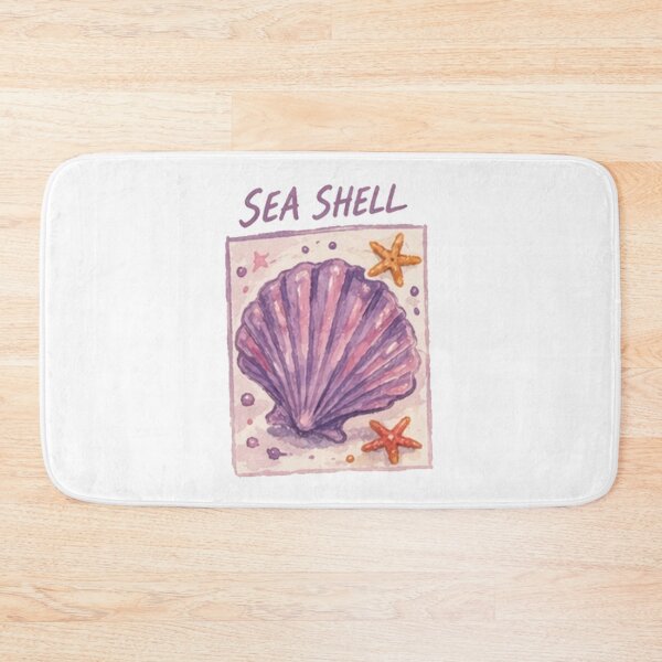 Item preview, Purple Sea Shell Design | Ocean Aesthetic | Minimal Coastal Typography designed and sold by Mialunaa.