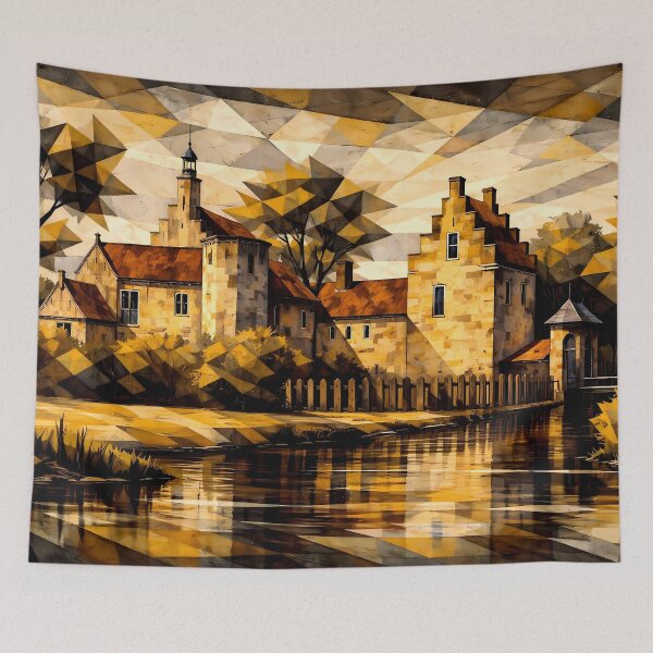 Item preview, Geometric Castle Reflection designed and sold by cuprum.