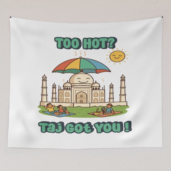 Item preview, Too Hot Taj Got You | Funny Taj Mahal Summer Heat India Travel Humor designed and sold by Globalcitytees.
