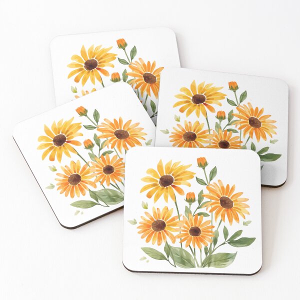 Item preview, Yellow flowers watercolor designed and sold by uunaa.