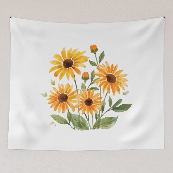 Item preview, Yellow flowers watercolor designed and sold by uunaa.