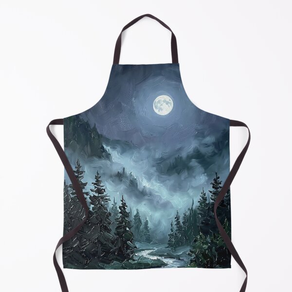 Item preview, Misty Forest Stream Under Glowing Moon designed and sold by Vista Atelier.