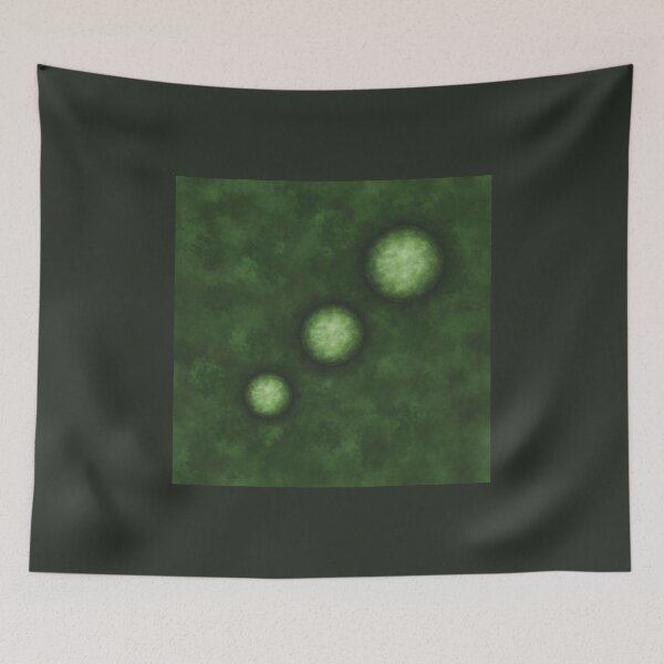 Item preview, Three sister planets on a green cloudy background designed and sold by Cherevan.