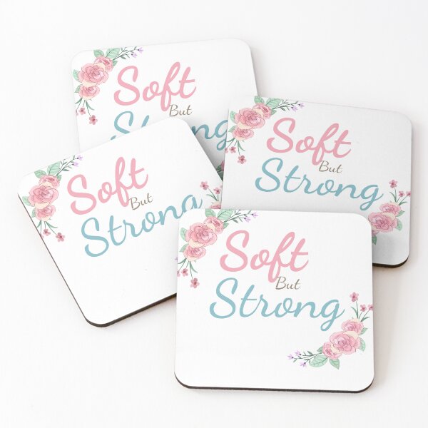 Item preview, Soft But Strong Floral Wreath - Aesthetic Inspirational Quote designed and sold by batoot1.