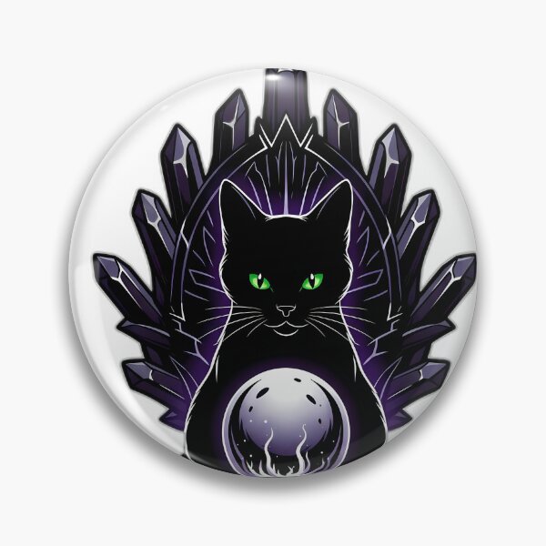 Artikelvorschau, Wahrsagerin Schwarze Katze Kristallwappen entworfen und verkauft von IllumeInk.