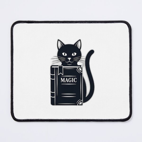 Item preview, Black Cat Magic Book Sigil designed and sold by IllumeInk.