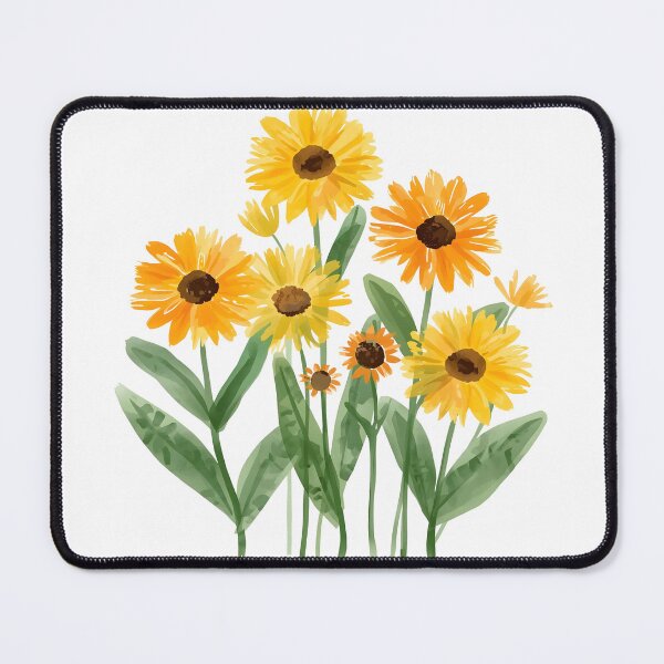 Item preview, Yellow flowers watercolor designed and sold by uunaa.
