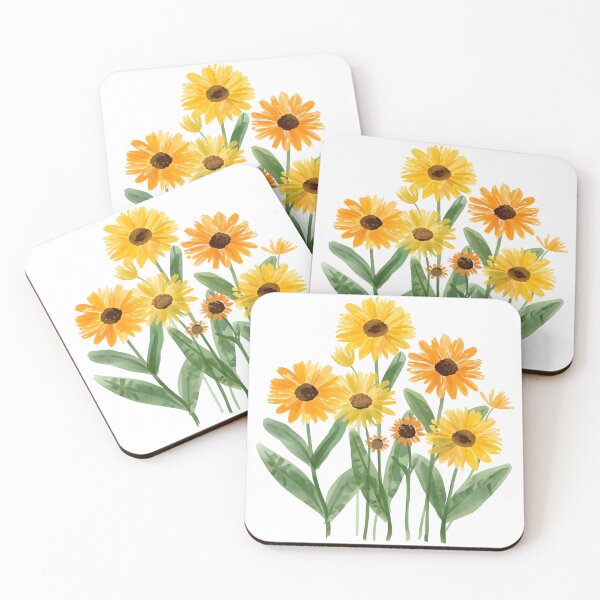 Item preview, Yellow flowers watercolor designed and sold by uunaa.