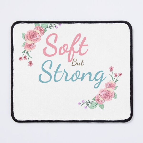 Item preview, Soft But Strong Floral Wreath - Aesthetic Inspirational Quote designed and sold by batoot1.