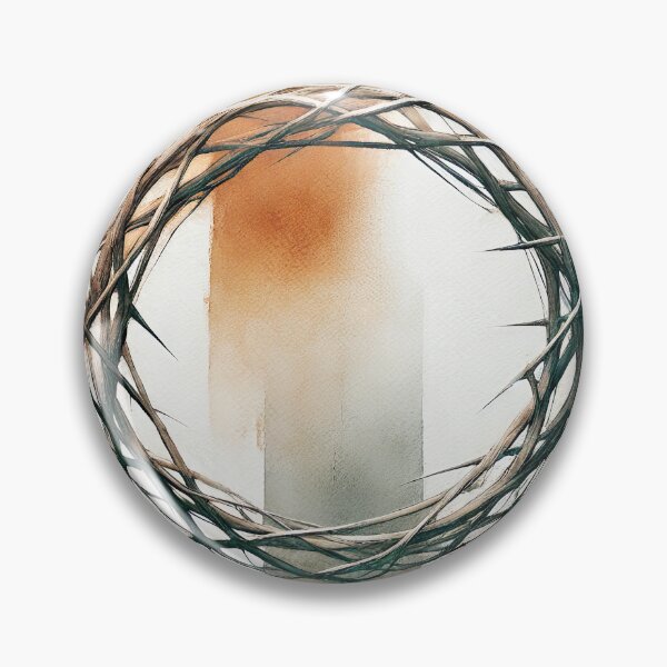 Item preview, Crown of Thorns Art, Christian Passion Print, Minimalist Holy Week Decor, Jesus Symbol Watercolor designed and sold by FaithArtCrea.