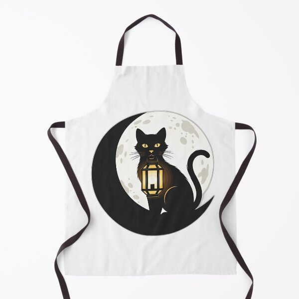 Artikelvorschau, Schwarze Katze Laterne Halbmond Emblem entworfen und verkauft von IllumeInk.