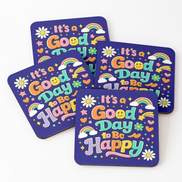 Item preview, It's a Good Day to Be Happy Retro Groovy Positive Quote designed and sold by Far Out Goods.