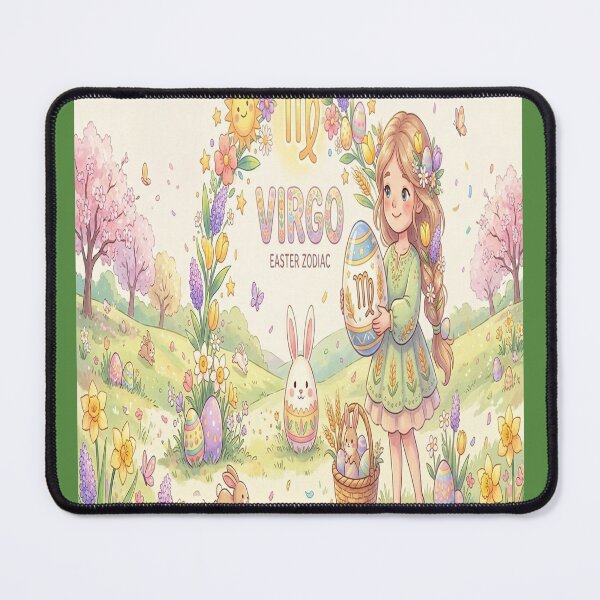 Item preview, Easter Virgo Zodiac Maiden: Gentle Maiden with Virgo Egg & Wheat Art designed and sold by ClaussShop.