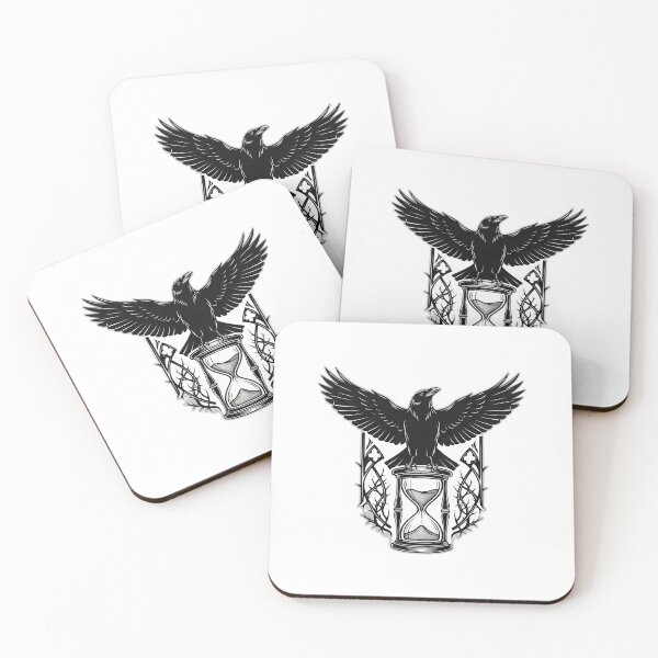 Item preview, Raven Hourglass Occult Crest designed and sold by IllumeInk.