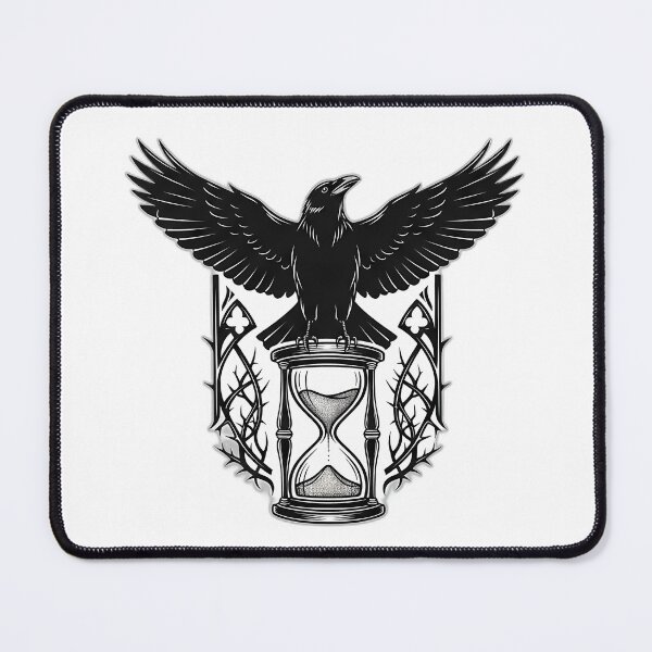 Item preview, Raven Hourglass Occult Crest designed and sold by IllumeInk.