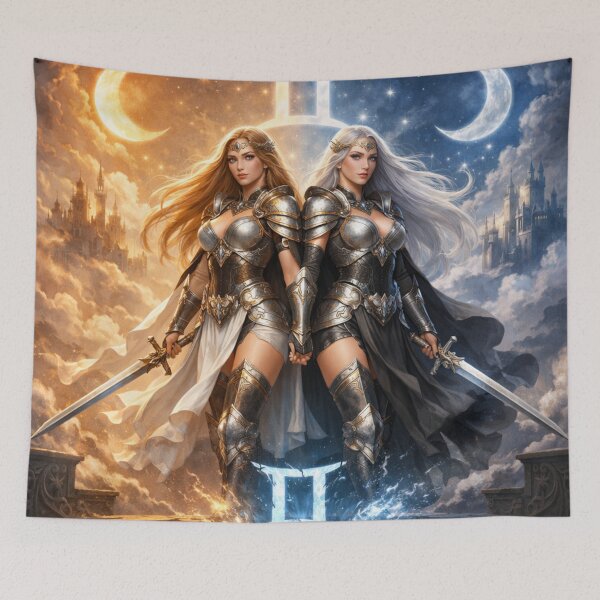Item preview, Twin Warriors of the Gemini Sign designed and sold by Bai Lesloy.