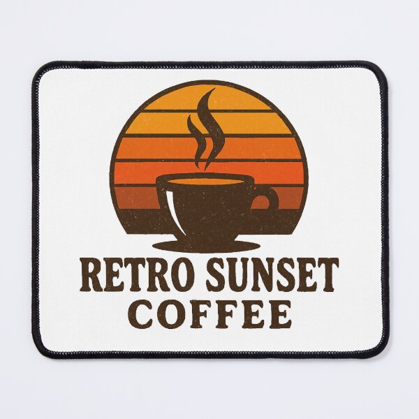 Item preview, Retro Sunset Coffee Logo designed and sold by OwnYourMood.