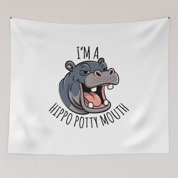 Item preview, Hippo Potty Mouth Funny designed and sold by TshirtsOnline-.