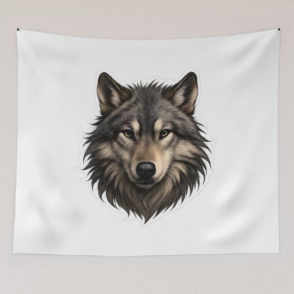 Item preview, Realistic Wolf Portrait designed and sold by Yomere.