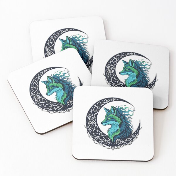 Item preview, Foxfire Familiar Moon Crest designed and sold by IllumeInk.
