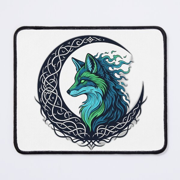 Item preview, Foxfire Familiar Moon Crest designed and sold by IllumeInk.