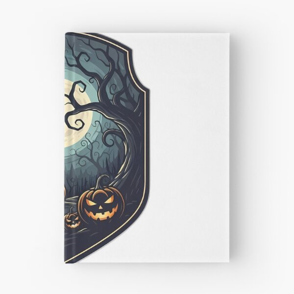 Item preview, Spooky Moonlit Forest Pumpkins Emblem designed and sold by IllumeInk.