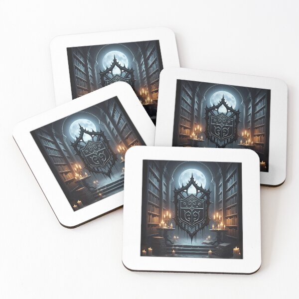 Item preview, Candlelit Moon Library Familiar Crest designed and sold by IllumeInk.