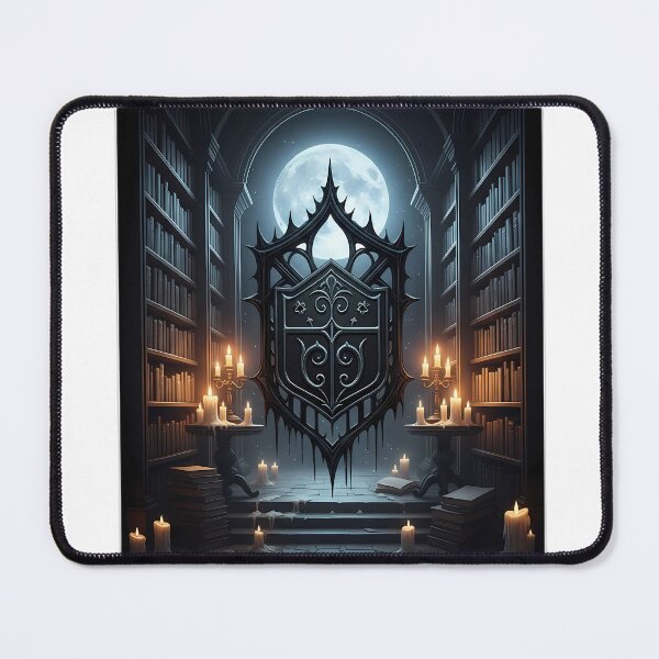 Item preview, Candlelit Moon Library Familiar Crest designed and sold by IllumeInk.