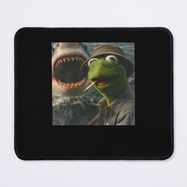 Item preview, Smoking Frog with Shark Attack Meme  designed and sold by Hedoraxe.