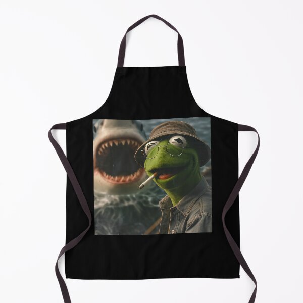 Item preview, Smoking Frog with Shark Attack Meme designed and sold by Hedoraxe.