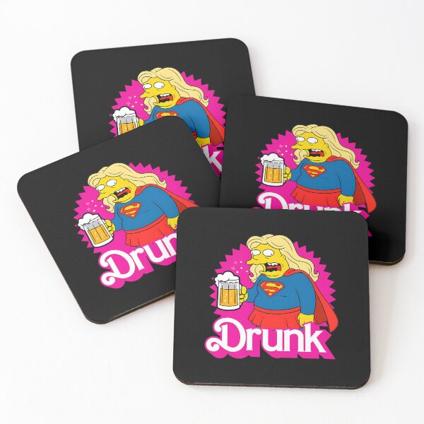 Item preview,  Drunk Supergirl  Simpsons Mashup designed and sold by ‪Mouad Elfettachi.